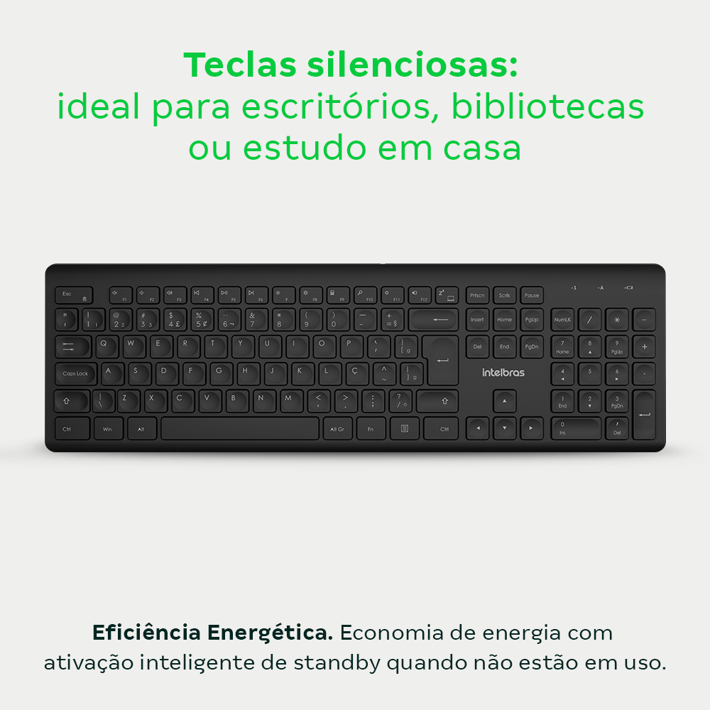 Teclado Sem Fio Intelbras TSI50 Clique Silencioso