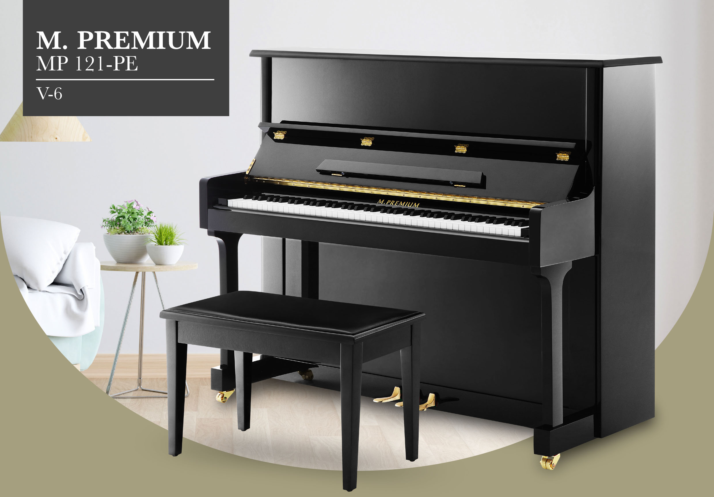 M. Premium MP 121 PE V-6 Upright Piano