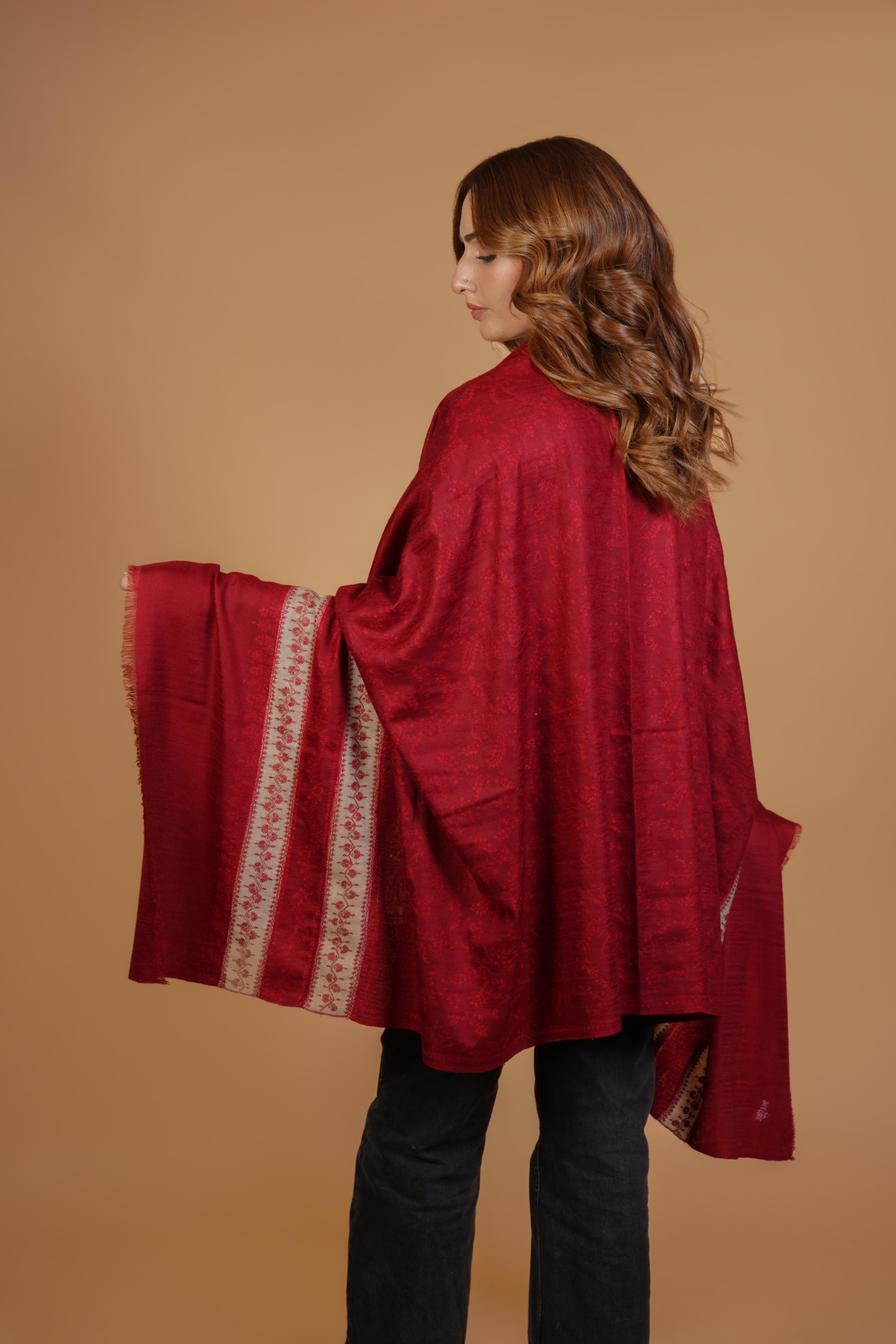 Elegant Red Shawl