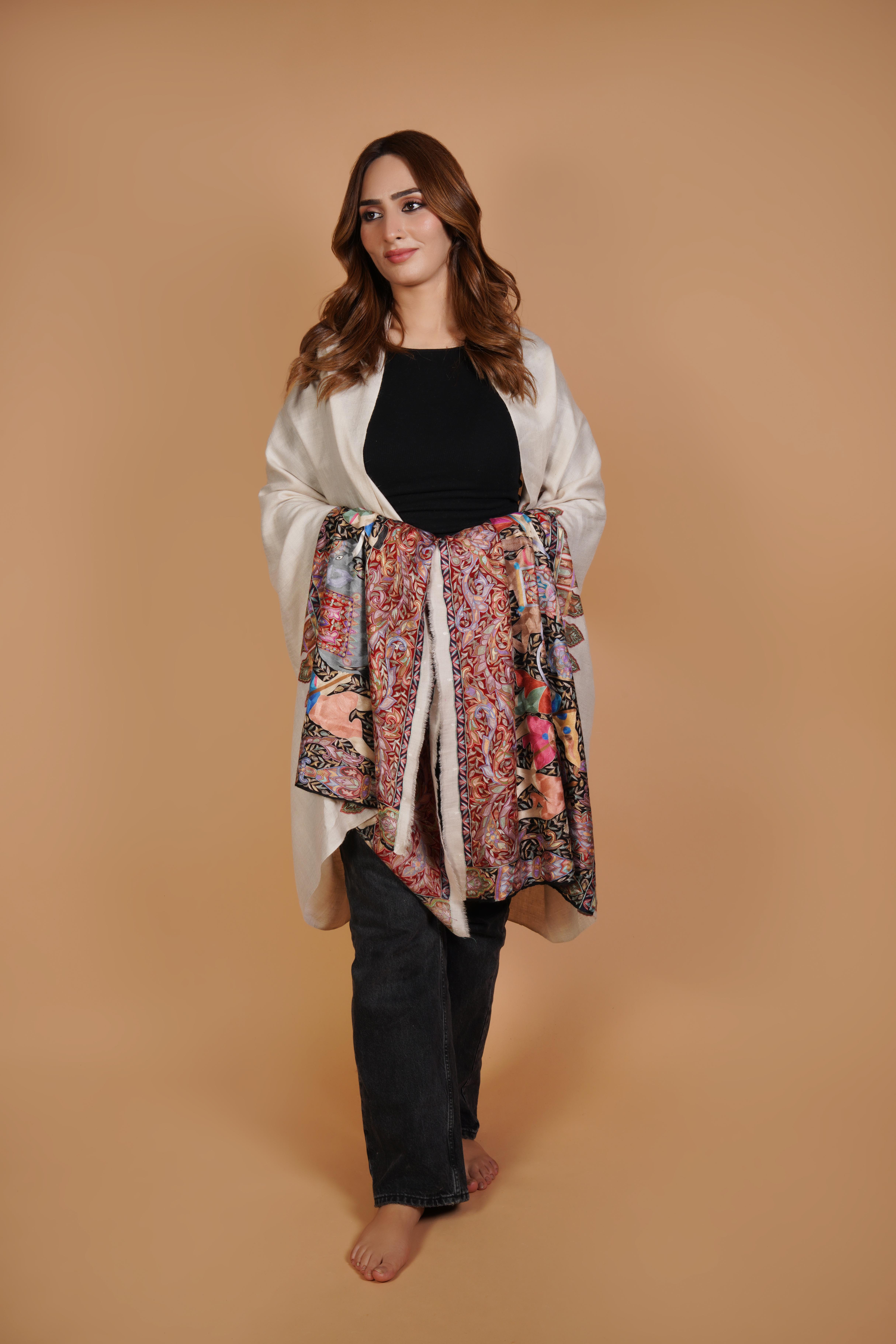 Authentic Kashmiri Pashmina Shawl – Handcrafted Luxury