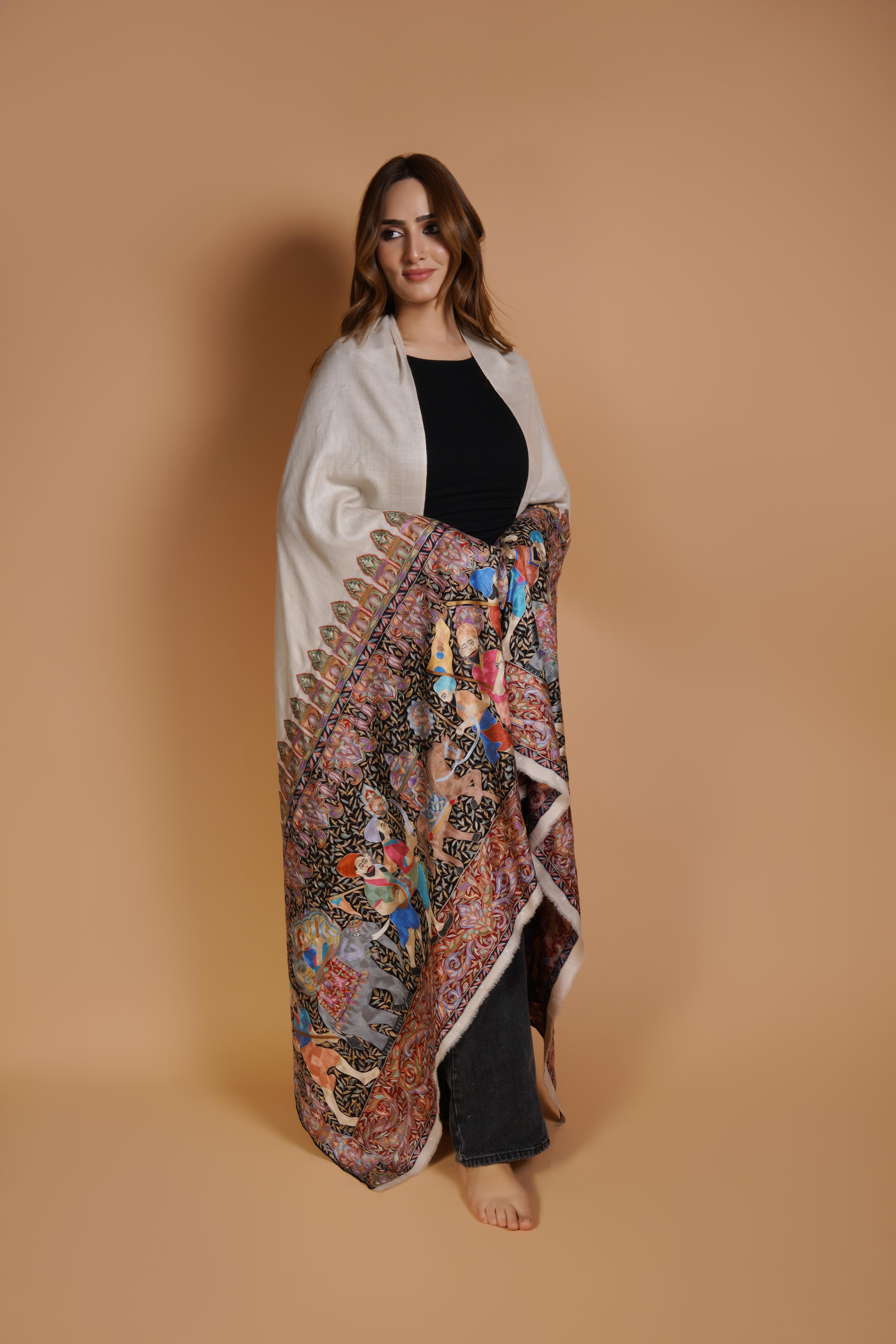 Authentic Kashmiri Pashmina Shawl – Handcrafted Luxury