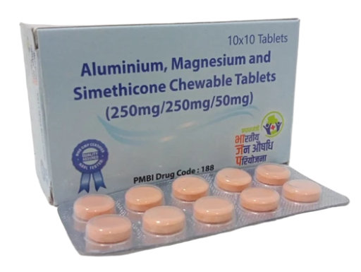 Aluminium, Magnesium and Simethicone Chewable Tablets