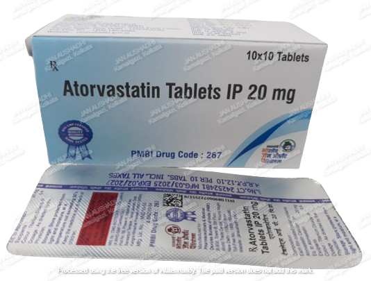 267 Atorvastatin Tablets IP 20 mg