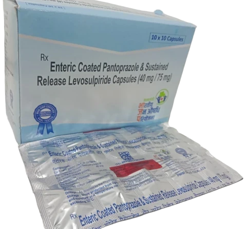 Enteric Coated Pantoprazole & Sustained Release Levosulpiride Capsules