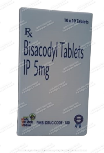 180 Bisacodyl Tablets IP 5mg