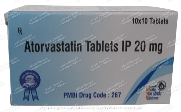 267 Atorvastatin Tablets IP 20 mg