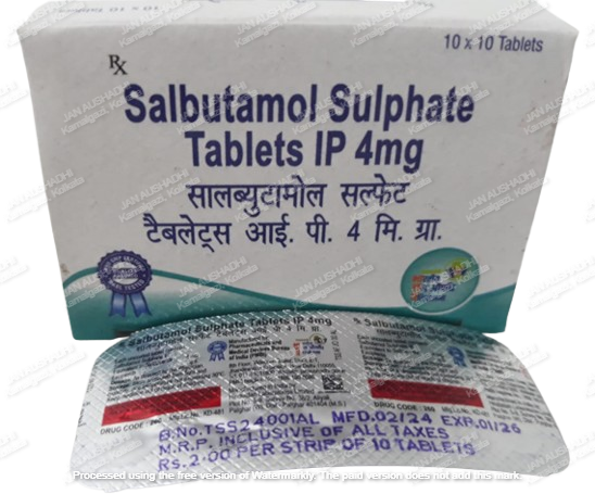 260 Salbutamol Sulphate Tablets IP 4mg
