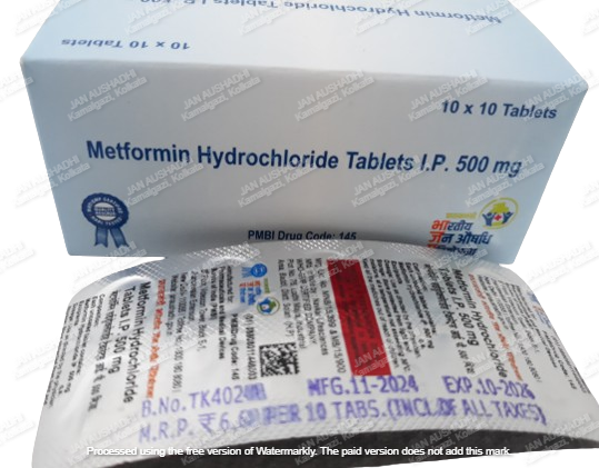 145 Metformin Hydrochloride Tablets I.P. 500 mg