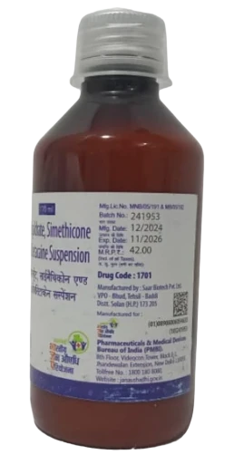 1701 Megaldrate 540mg, Simethicone 50mg and Oxetacaine 10mg Oral Suspension