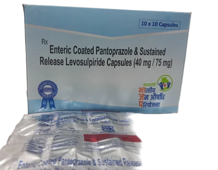Enteric Coated Pantoprazole & Sustained Release Levosulpiride Capsules