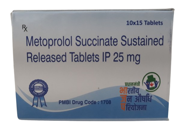 1708 Metoprolol Succinate Sustained Released Tablets IP 25 mg