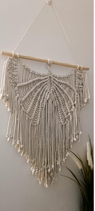 Lucky Angel Wings Macrame Wall Hanging Art | Bohemian Wall Art