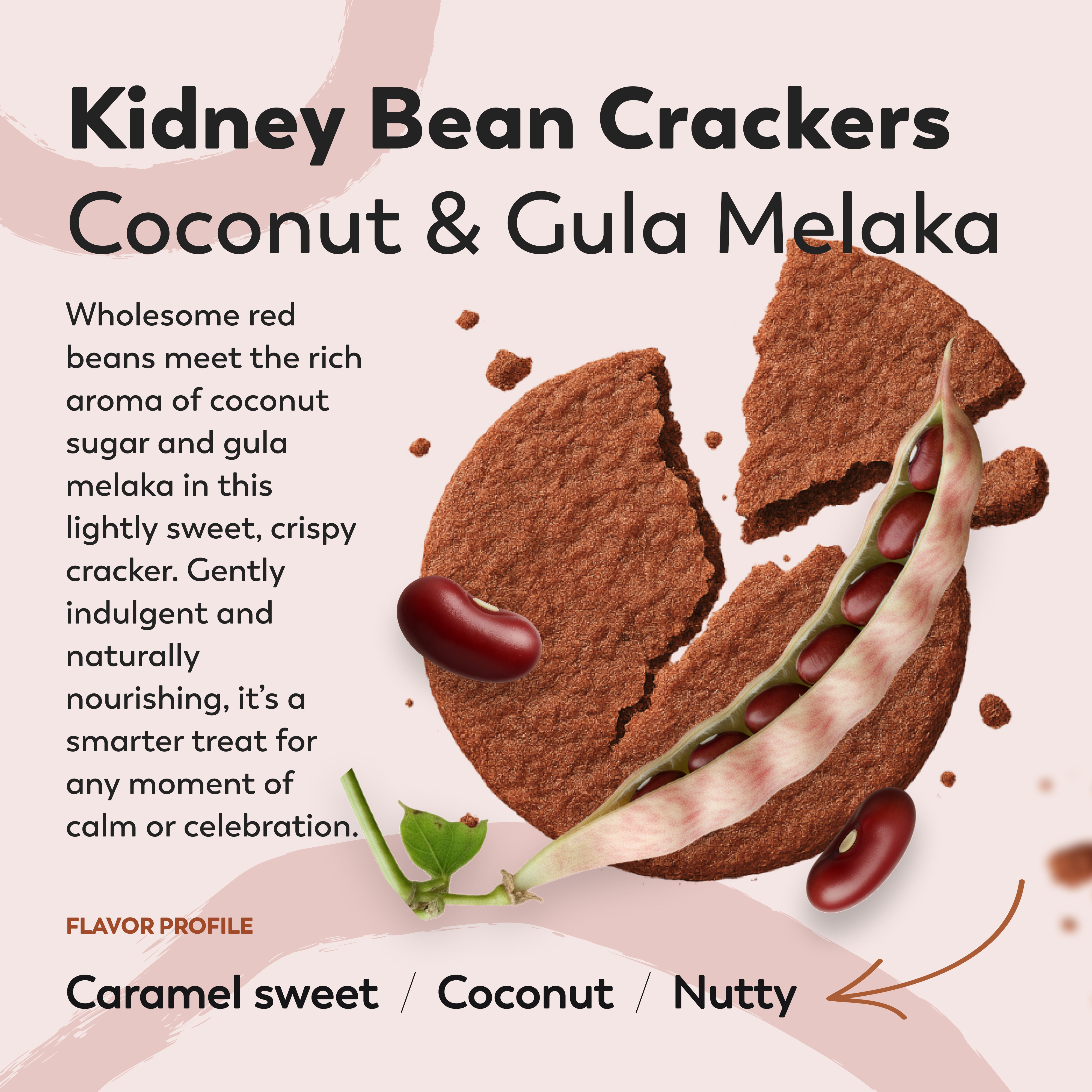 Coconut & Gula Melaka Kidney Bean Crackers (30g)