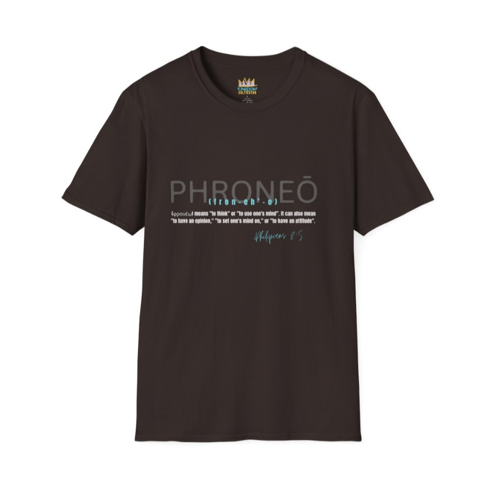 PHRONÉO Graphic T-Shirt- Blue Letter