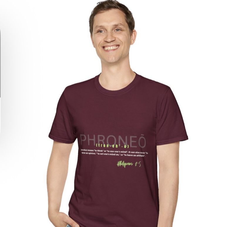 Phronéo- Graphic T Shirt- Green Letter