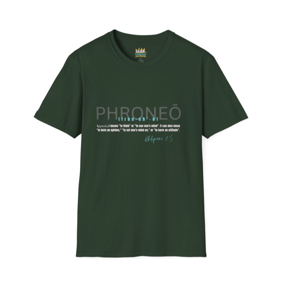 PHRONÉO Graphic T-Shirt- Blue Letter