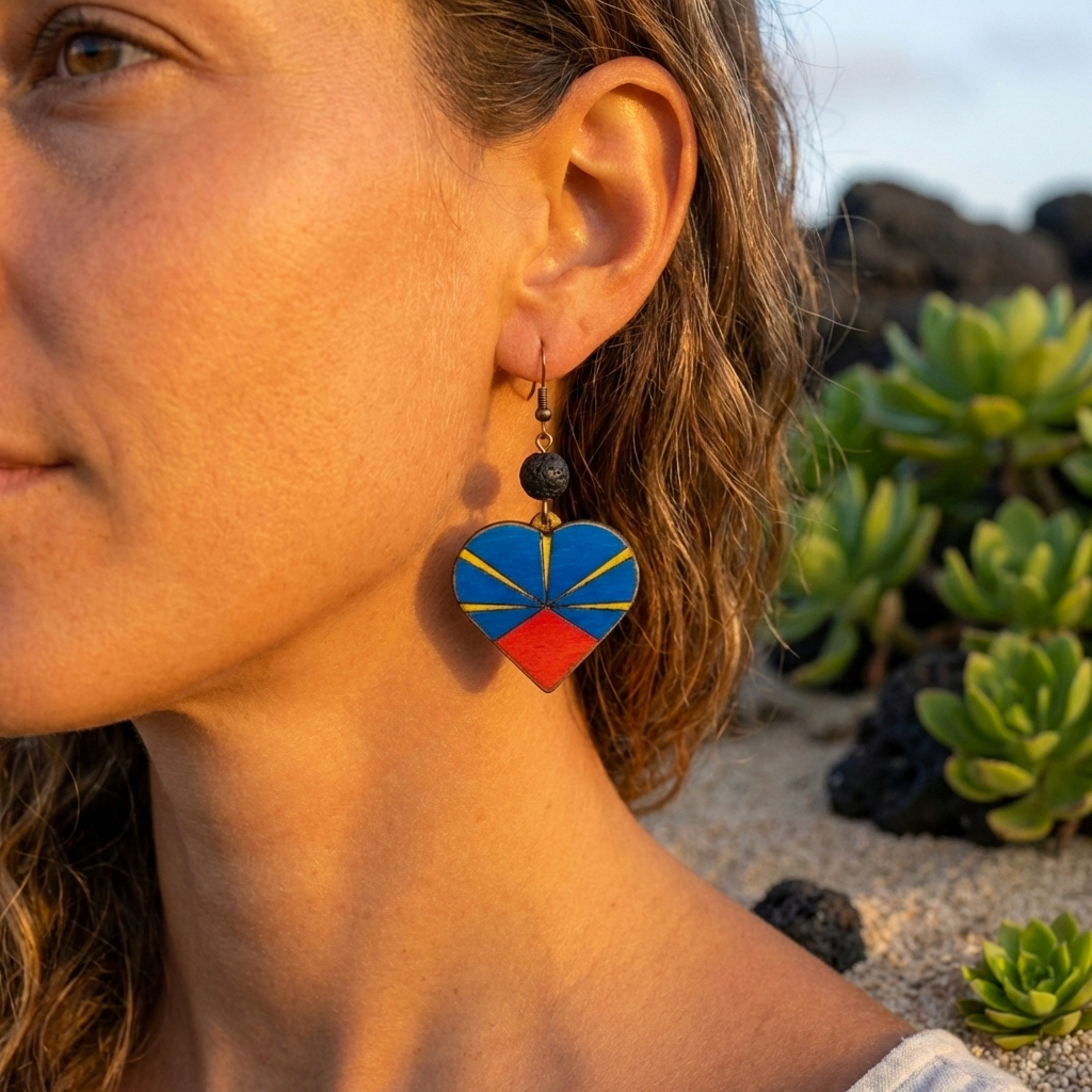 Boucles d'oreilles Coeur Bourbon