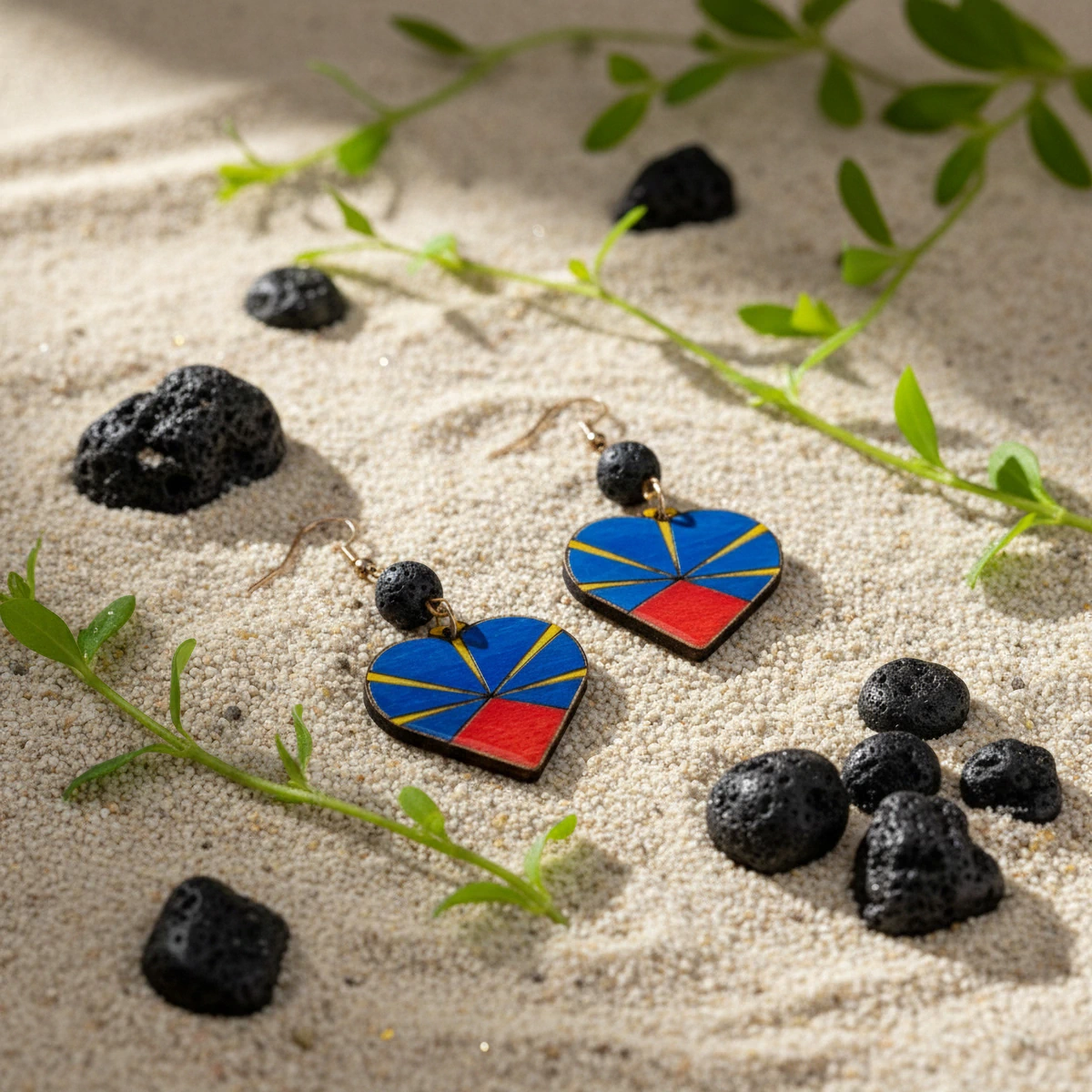 Boucles d'oreilles Coeur Bourbon