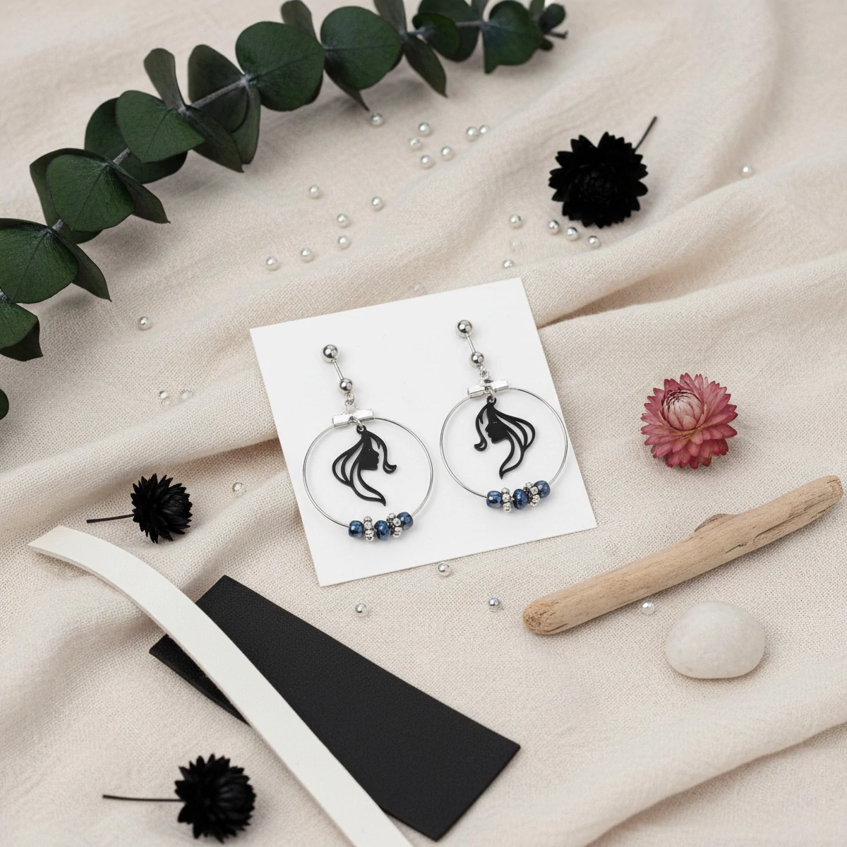 Boucles d'oreilles Fémina – acier