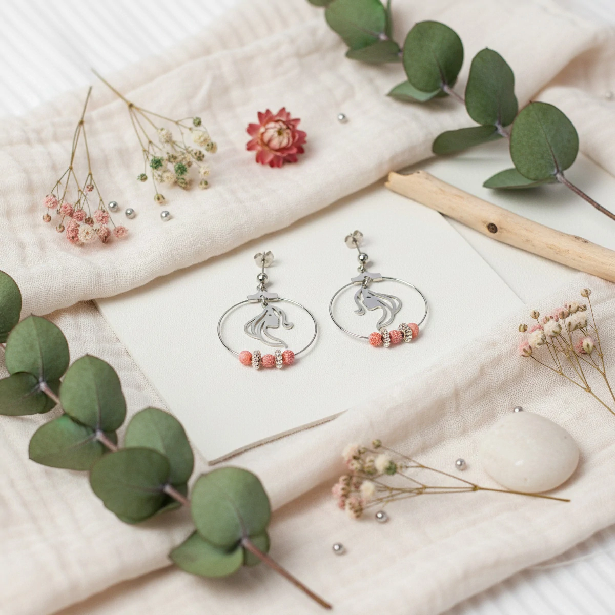 Boucles d'oreilles Fémina – acier