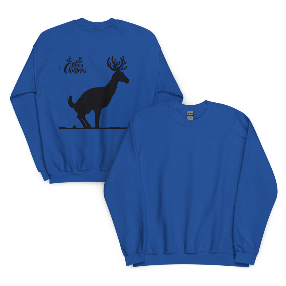 Weihnachtspullover – Hirsch Silhouette Merry Christmas