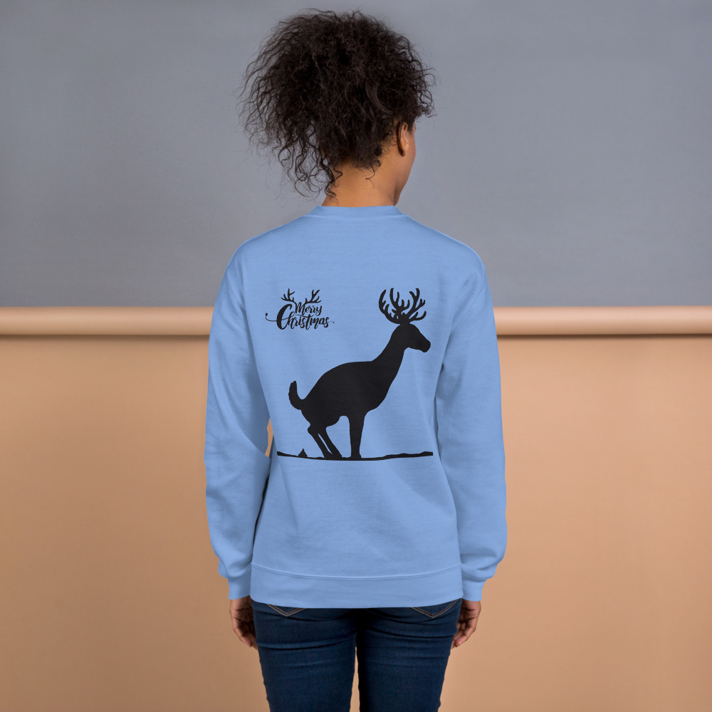 Weihnachtspullover – Hirsch Silhouette Merry Christmas