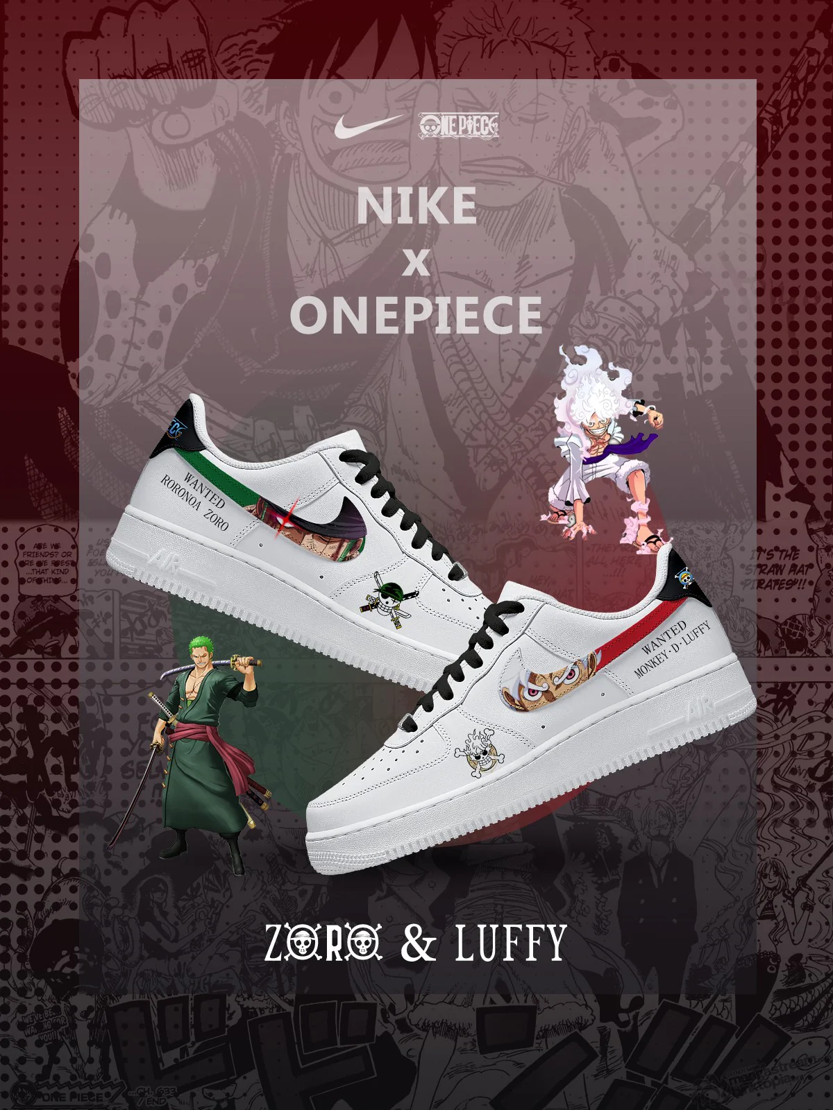 One Piece Custom Sneakers Shoes for Men and Woman