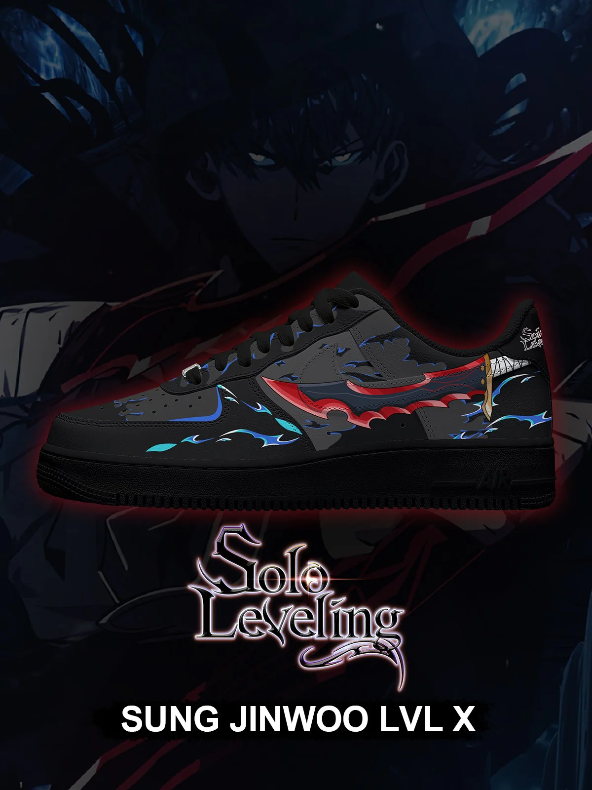 Solo Leveling Custom Sneakers Shoes for Men and Woman