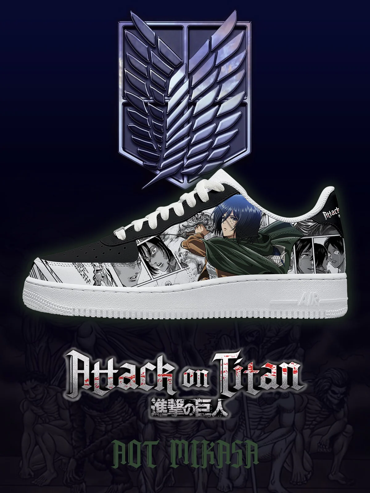 Attack On Titan Custom Sneakers Shoes for Men and Woman