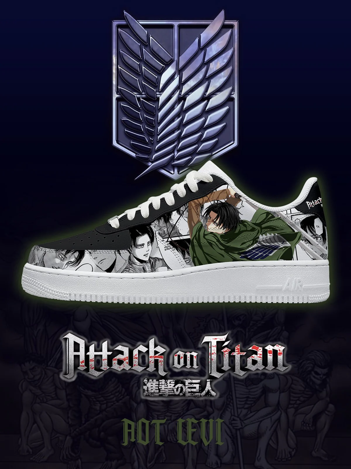 Attack On Titan Custom Sneakers Shoes for Men and Woman