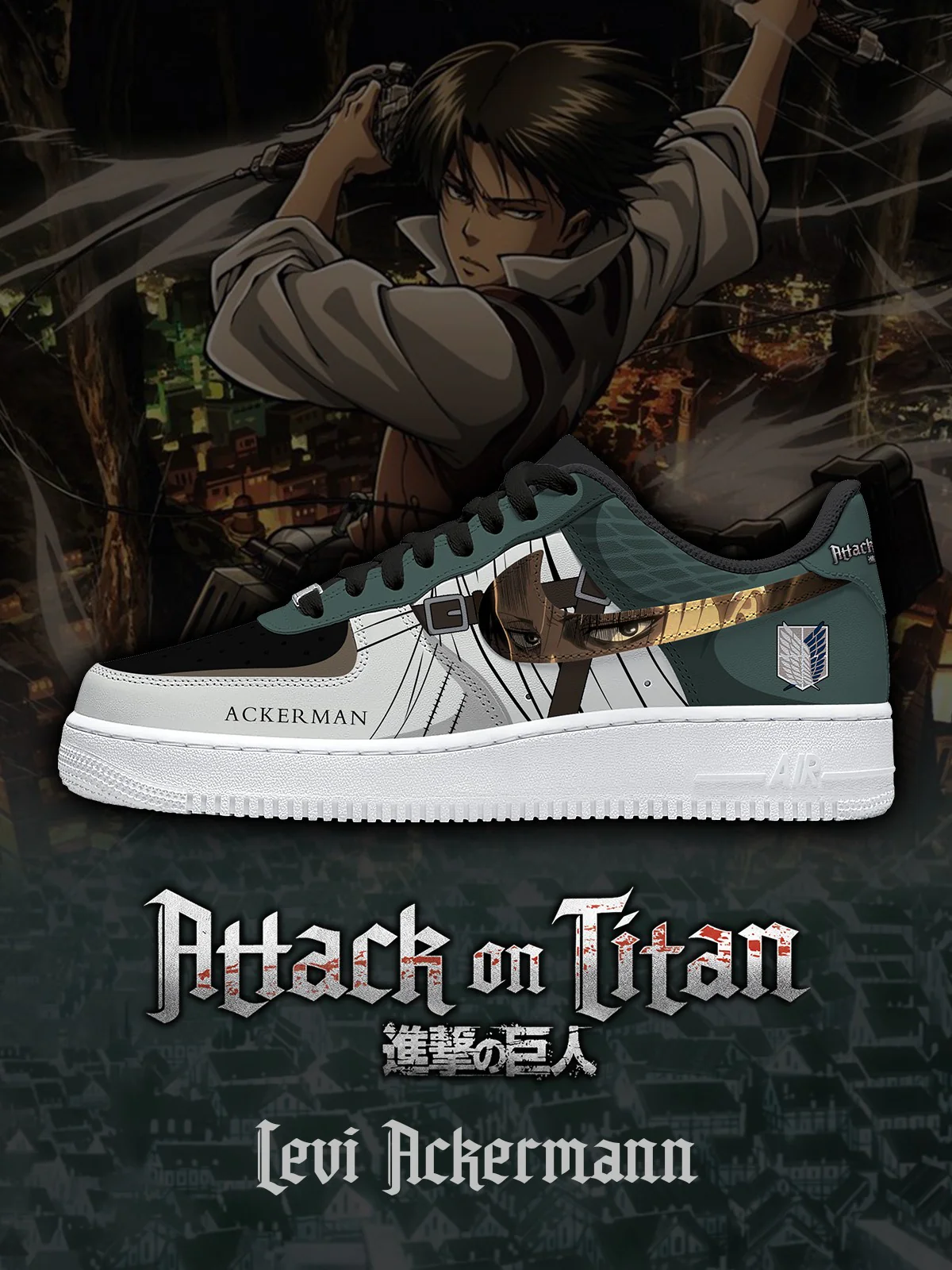 Attack On Titan Custom Sneakers Shoes for Men and Woman