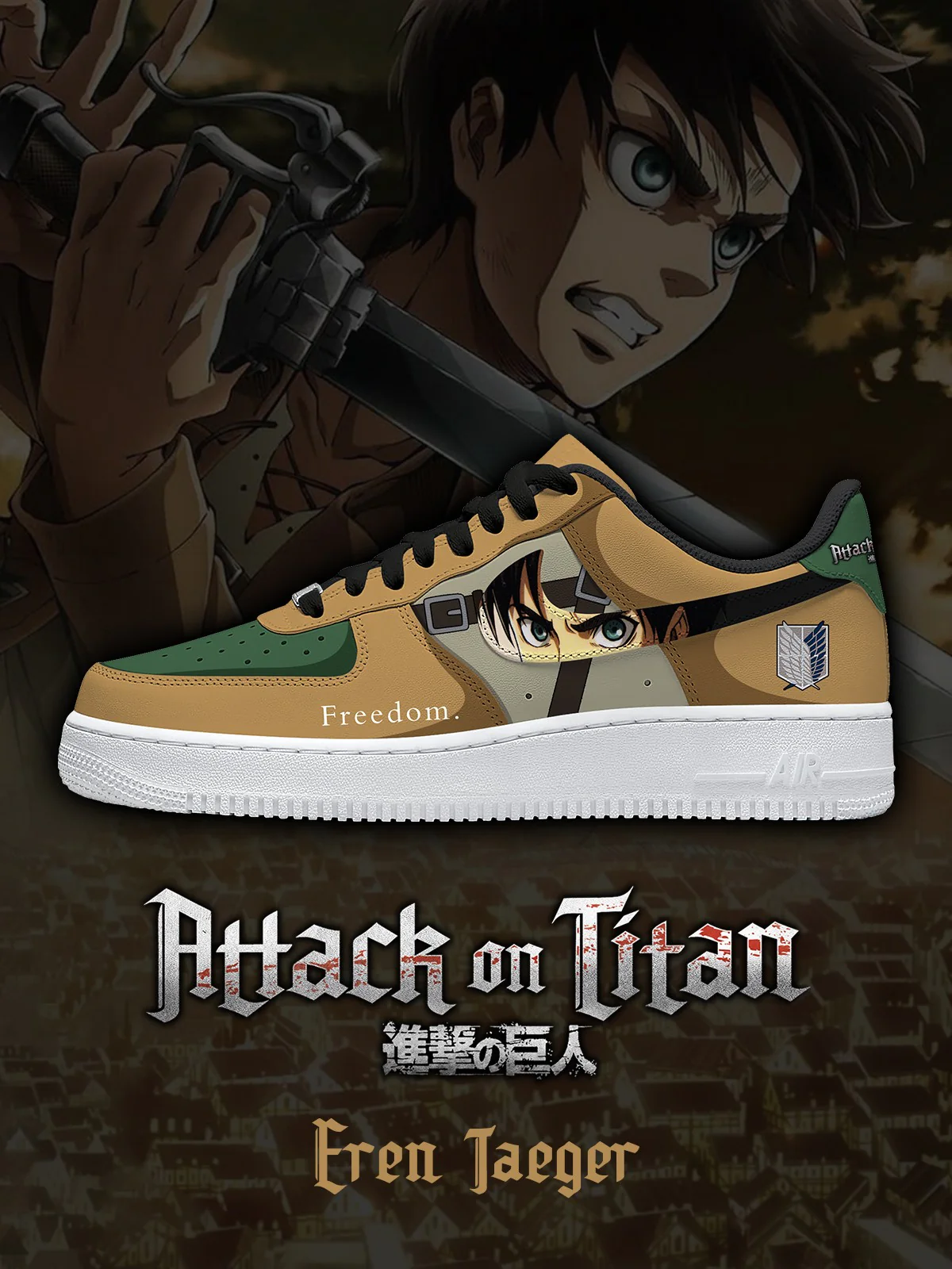 Attack On Titan Custom Sneakers Shoes for Men and Woman