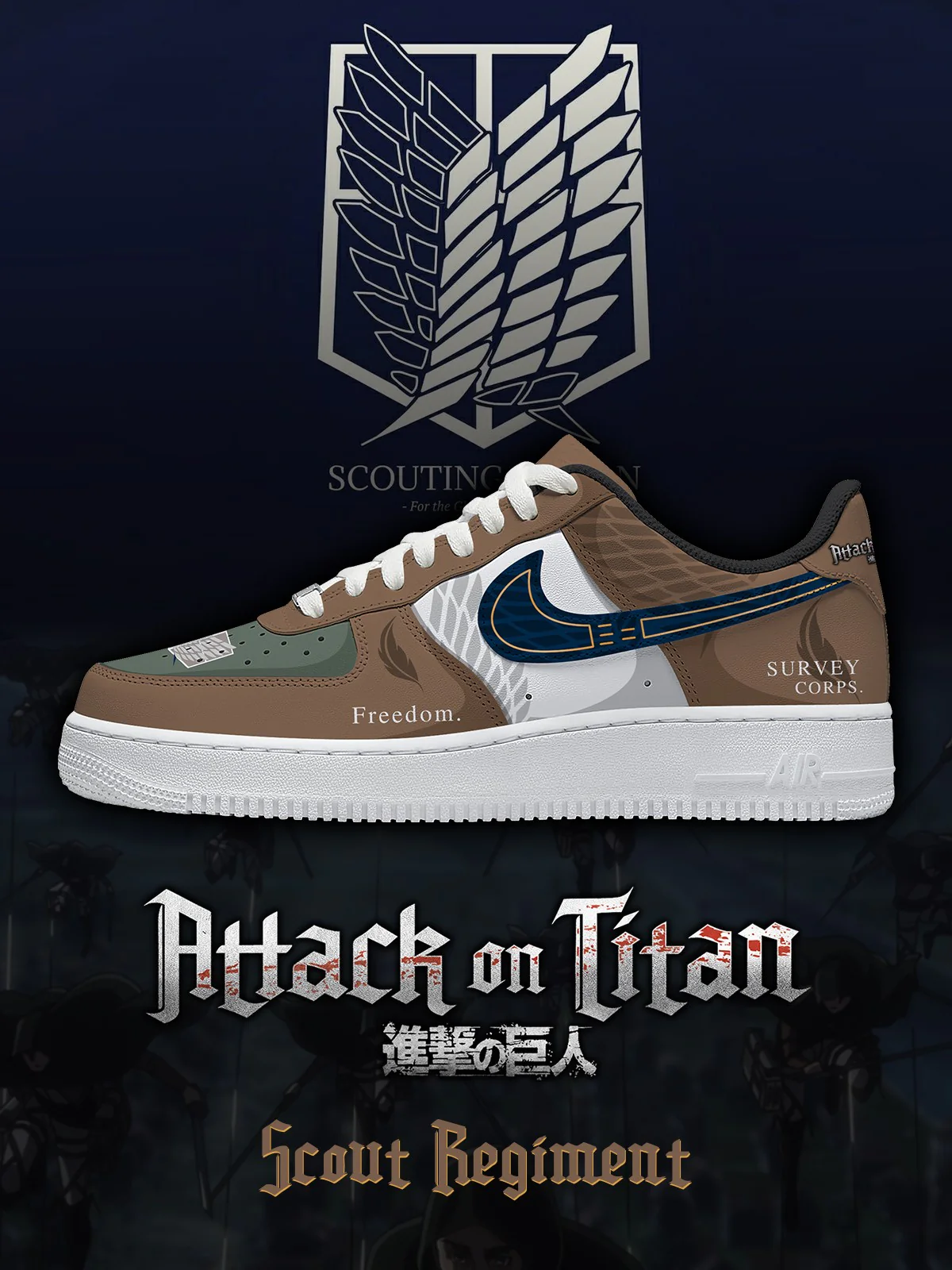Attack On Titan Custom Sneakers Shoes for Men and Woman