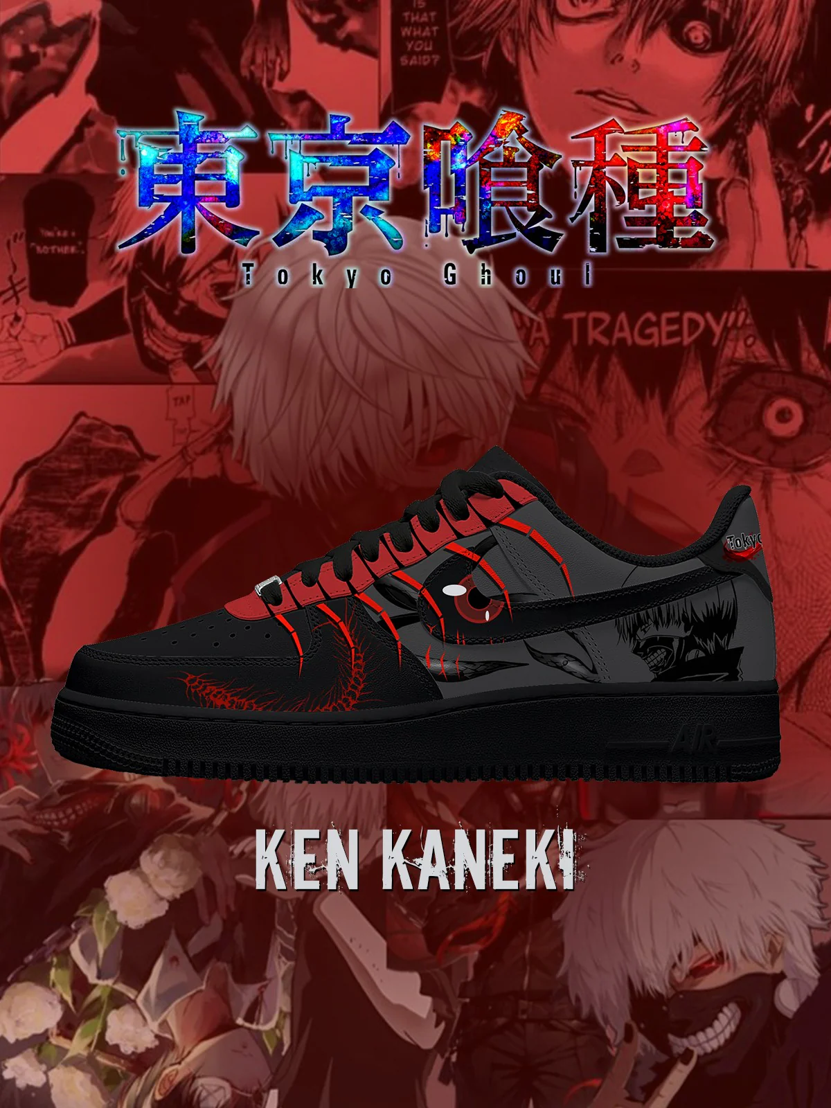 Tokyo Ghoul Custom Sneakers Shoes for Men and Woman