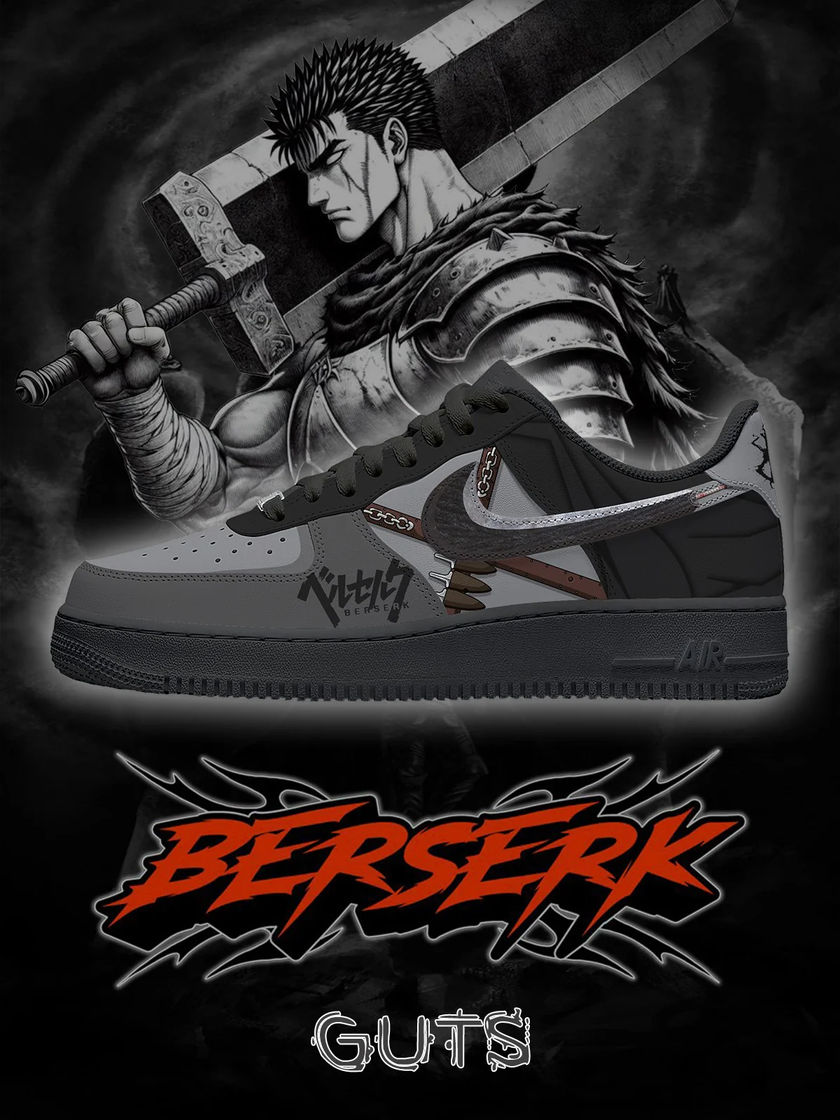 Berserk Custom Sneakers Scarpe Shoes for Men and Woman