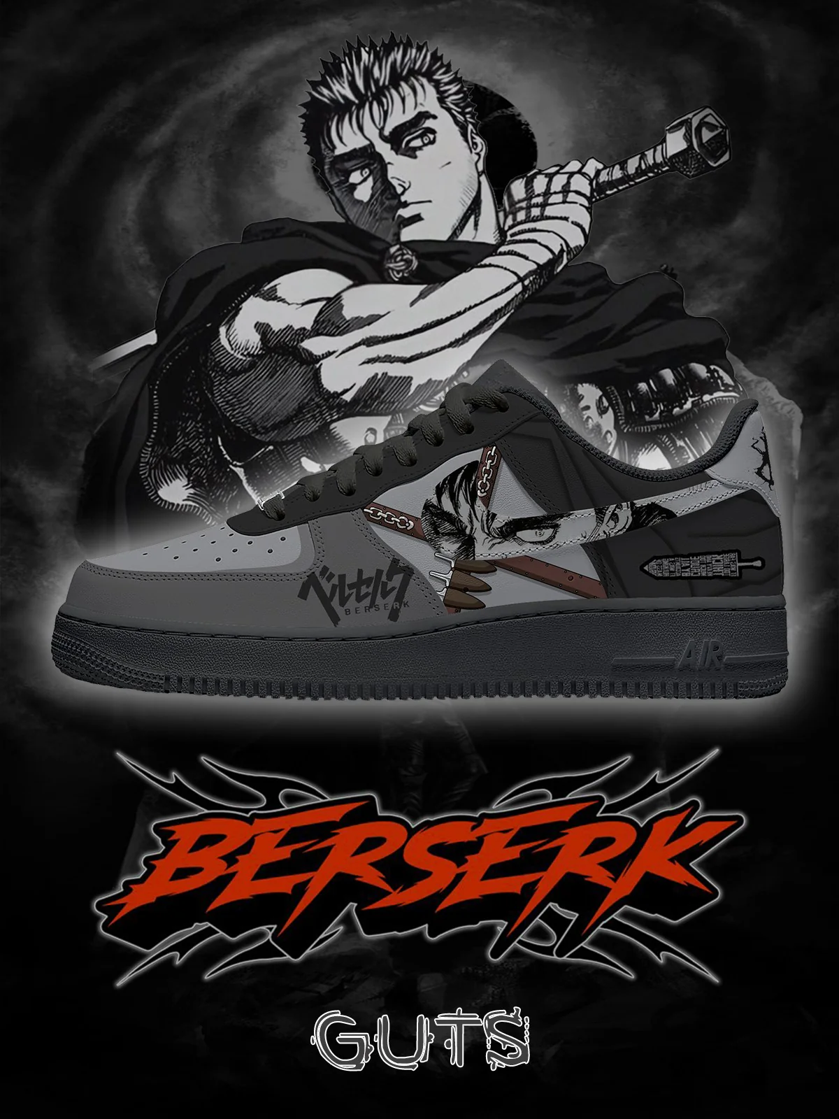 Berserk Custom Sneakers Scarpe Shoes for Men and Woman