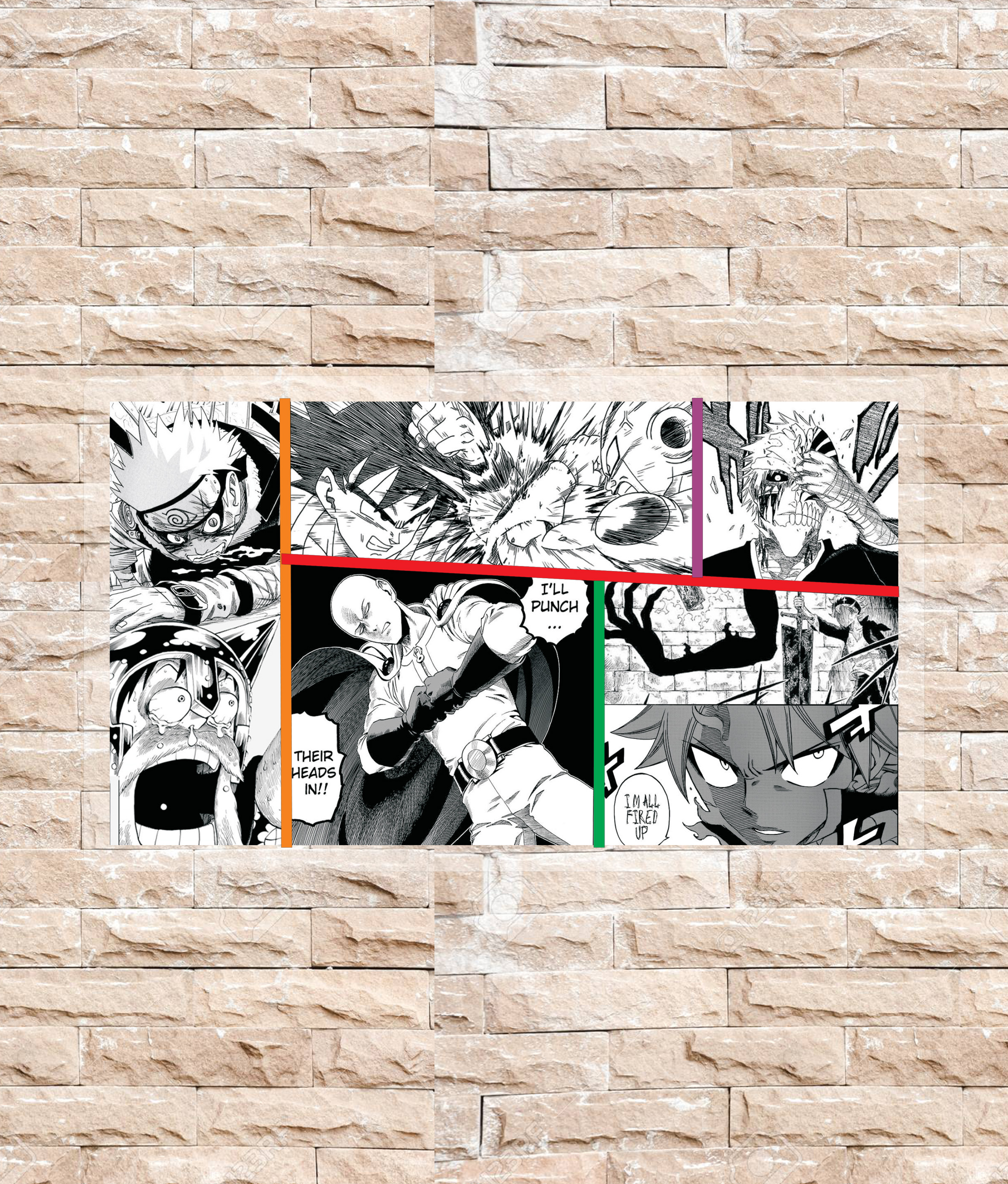 Insegna Neon Led - Manga collage