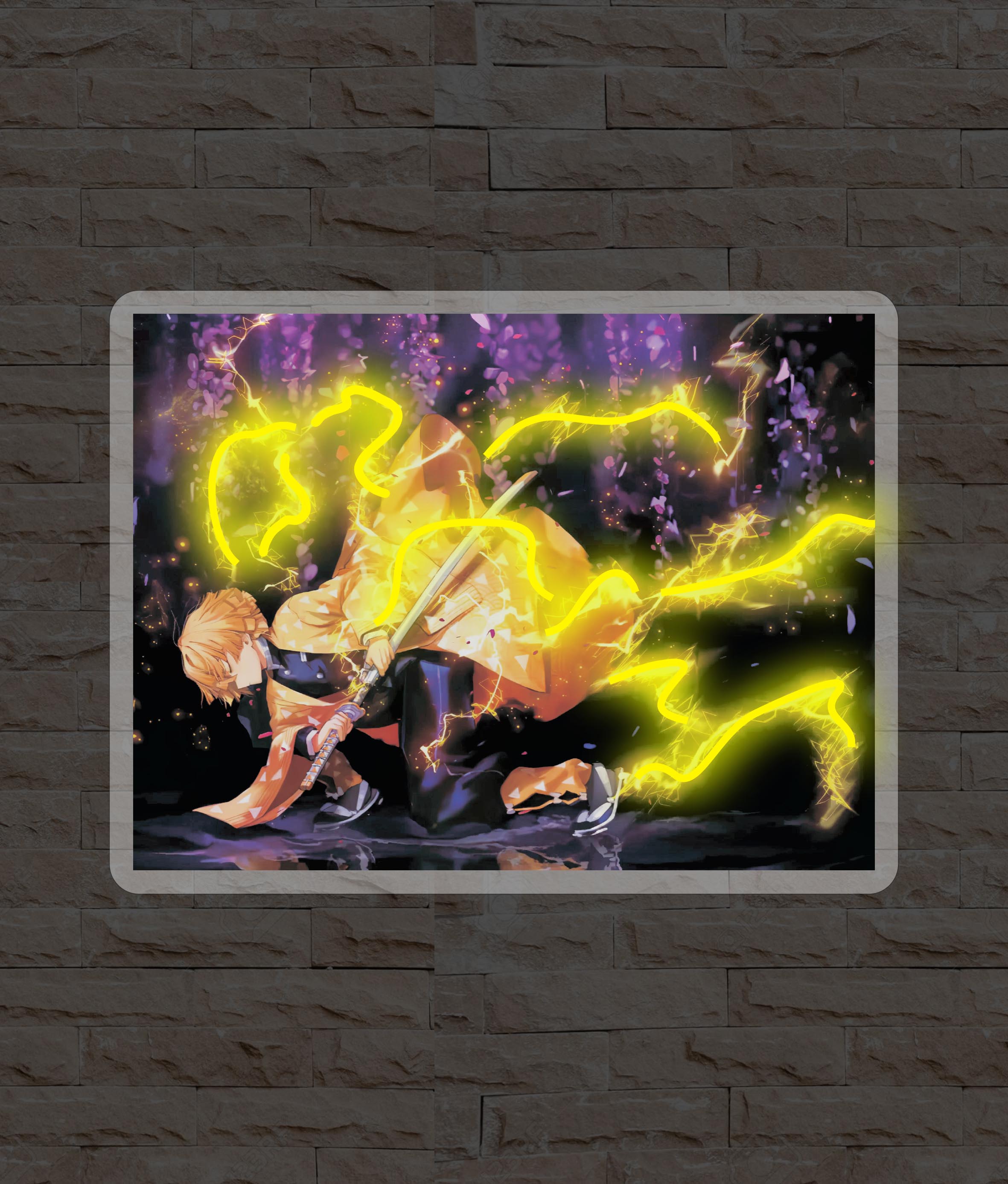 Insegna Neon Led - Demon Slayer Zenitsu Agatsuma - Manga Anime