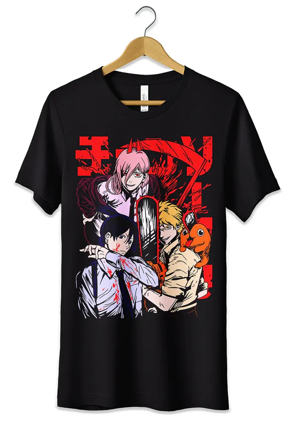 T-Shirts Maglietta Anime Mixed Denji Chainsaw Man
