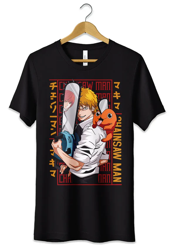 T-Shirts Maglietta Anime Mixed Denji Chainsaw Man