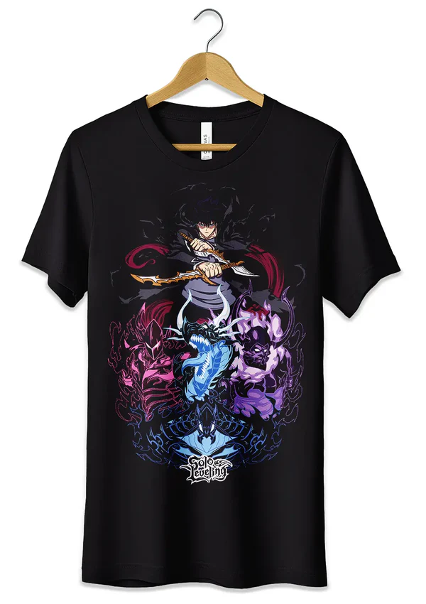 T-Shirts Maglietta Anime Mixed Characters Solo Leveling