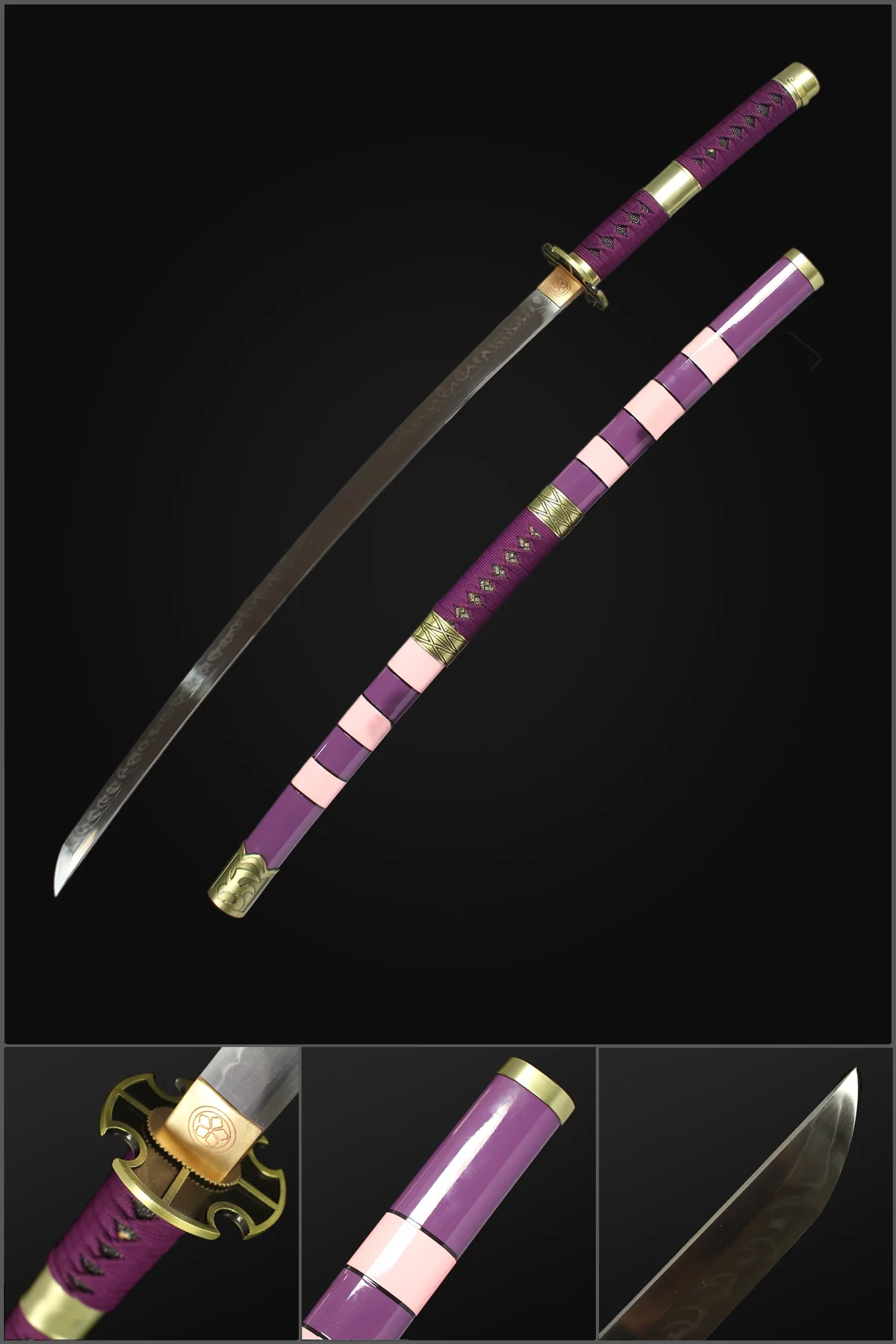 Handmade Anime One Piece Sword Nichirin Sword 1095 High Carbon Steel 