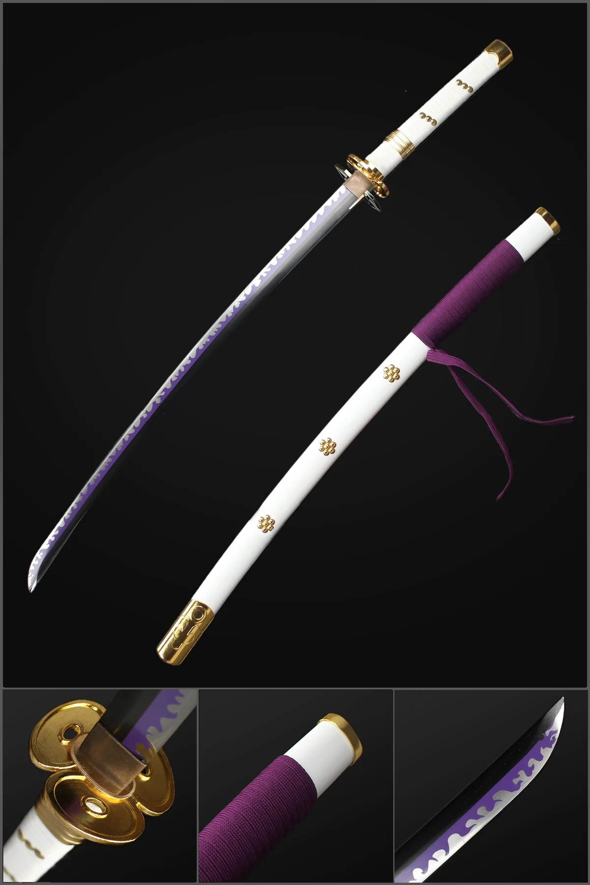 Handmade Anime One Piece Sword Nichirin Sword 1095 High Carbon Steel 