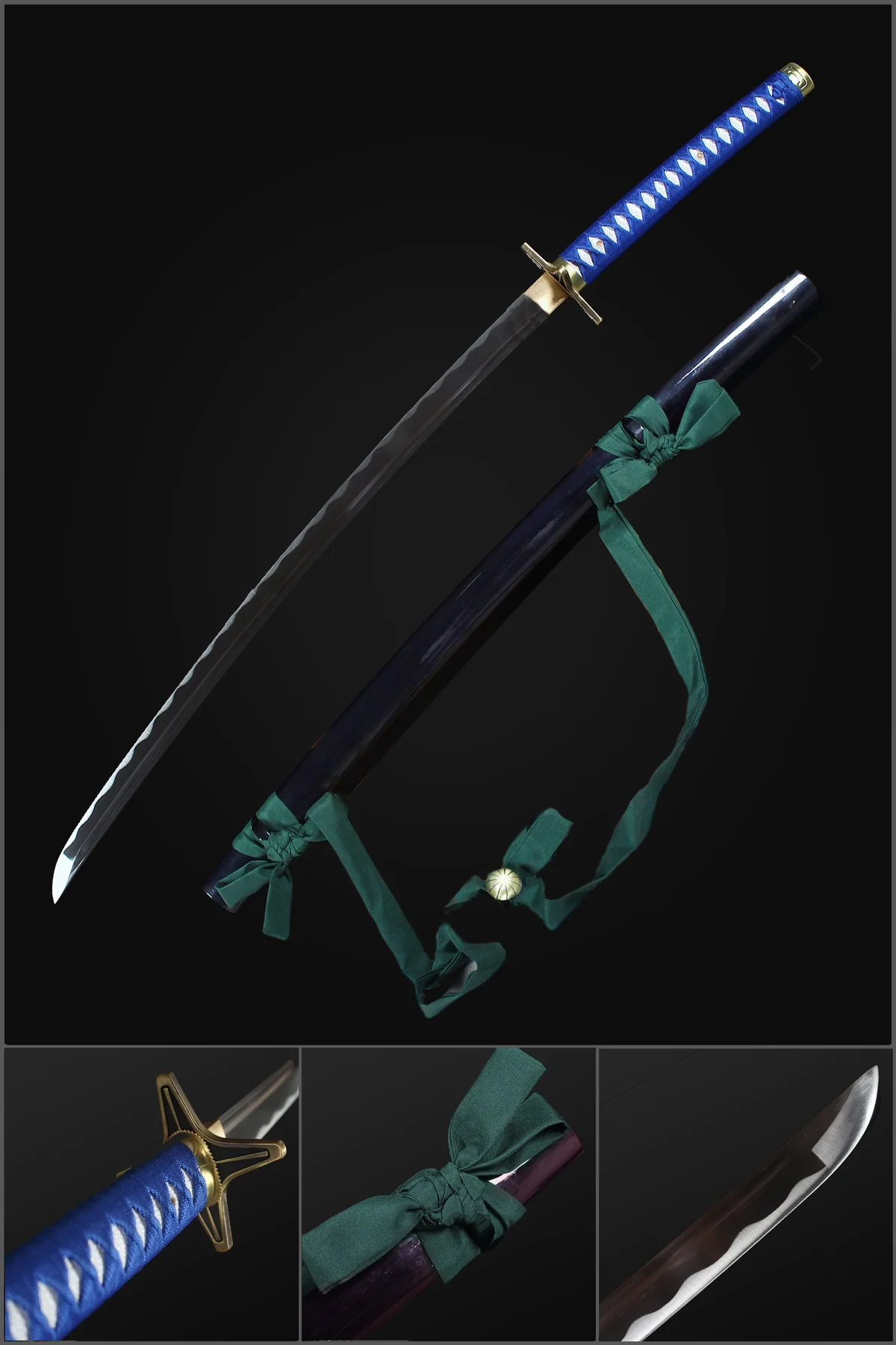 Handmade Anime Bleach Sword Nichirin Sword 1095 High Carbon Steel 