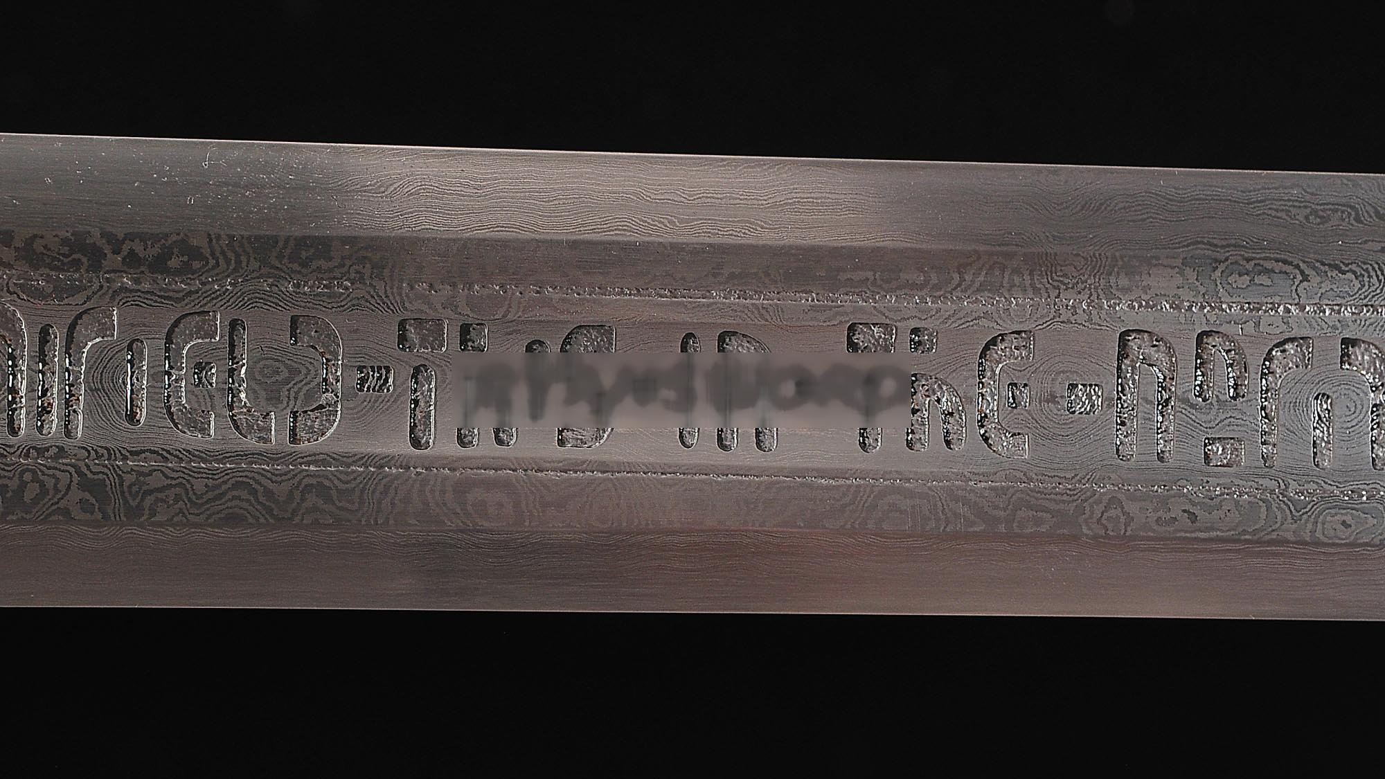 Handmade Conan Father's Sword 1095 Folded Steel Brass Fittings