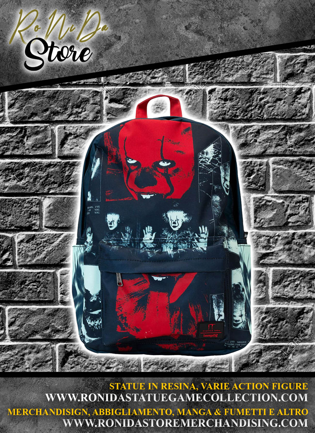 IT by Loungefly Full-Size Backpack Pennywise I Heart Horror