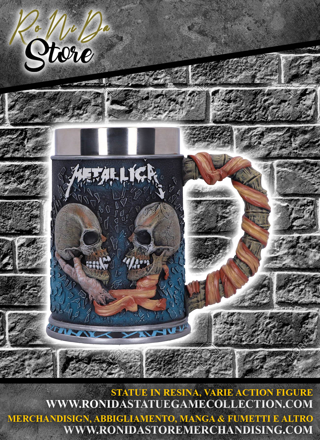 Iron Maiden Tankard The Number of the Beast / Metallica Tankard Creeping Death