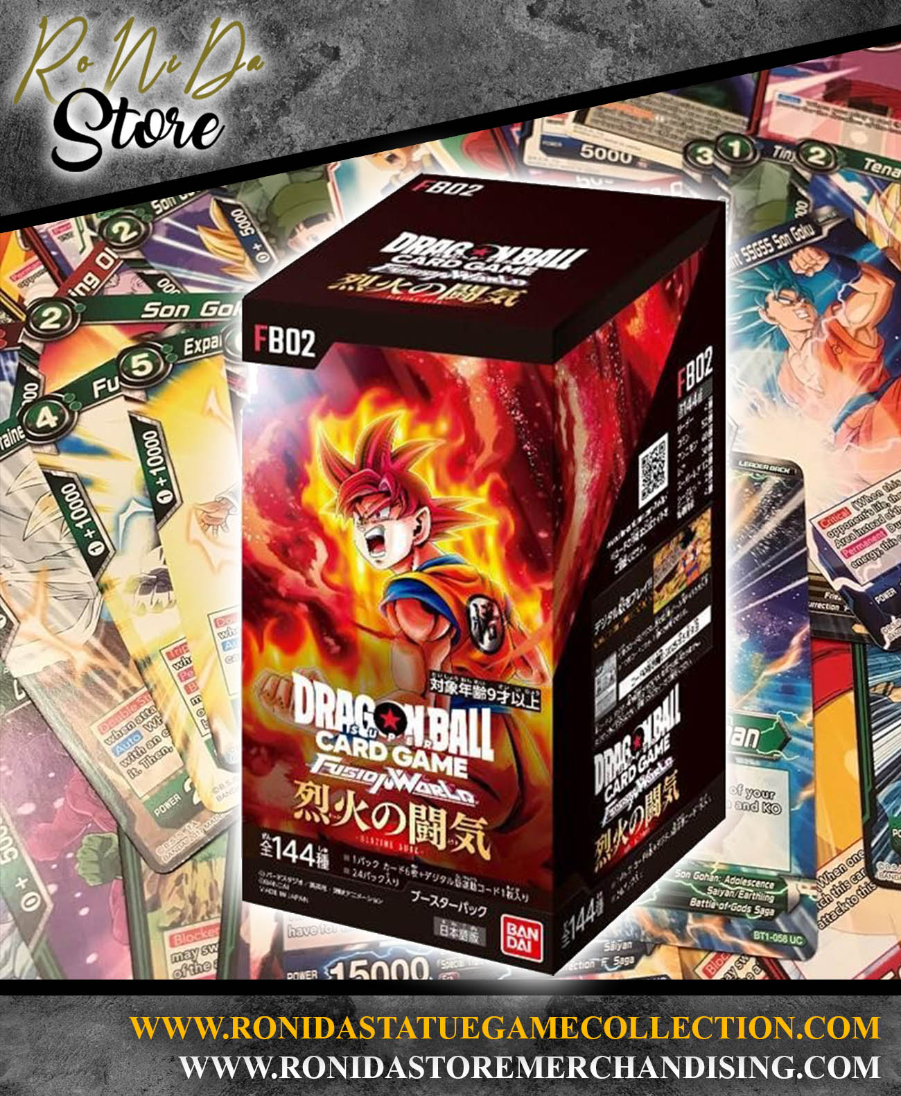 Dragon Ball Fusion World FB02 Blazing Aura – 24 Buste – JAP
