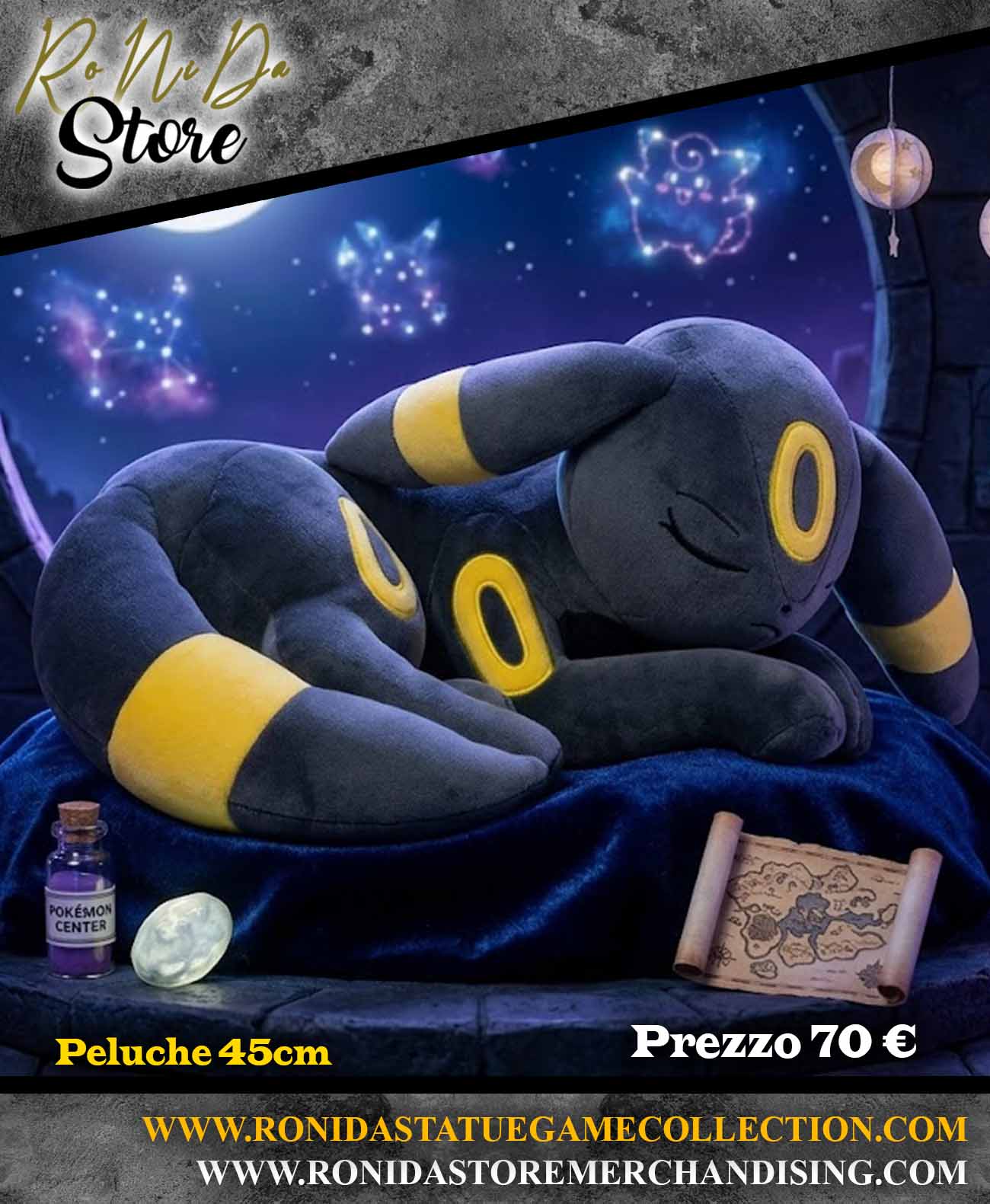 JazWares Peluche - Pokémon Sleeping Plush Figure Umbreon