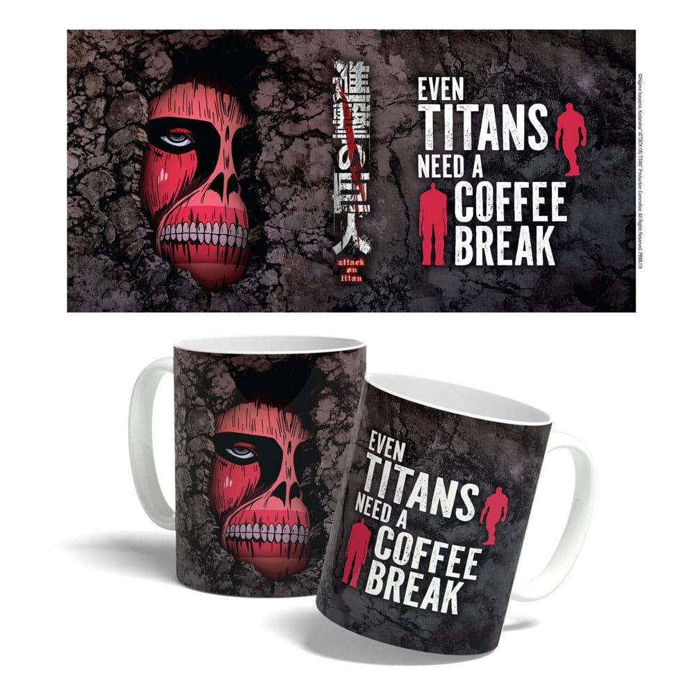 Attack on Titan Mug Titan Coffee Break Time